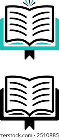 A simple Black Book vector icon with minimalist graphic touch
