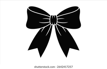 Simple black bow icon illustration design