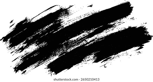 Simple black brush strokes on a white background. Abstract black brush stroke on white canvas. Abstract black in splash, paint, brush strokes, stain grunge isolated on white background.