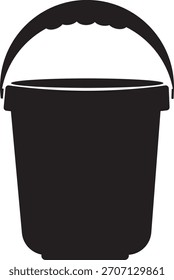 Ilustración de cubo negro simple para varios usos.