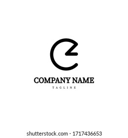 Simple Black C Letter Logo Design