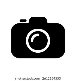 Simple Black Camera Graphic Symbol for Photography or Picture Taking