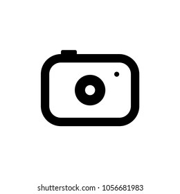 Simple black camera icon illustration