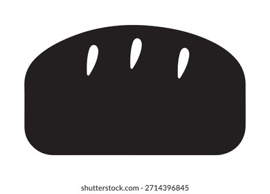 Simple black cat paw print icon for design and illustration use