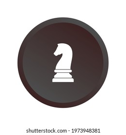 simple black chess game icon