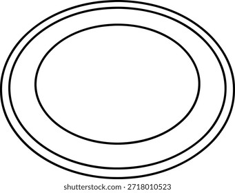 Diseño de contorno de marco circular negro simple