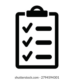 A simple black clipboard with a checklist and tasks to complete on paper