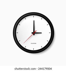 Simple black clock