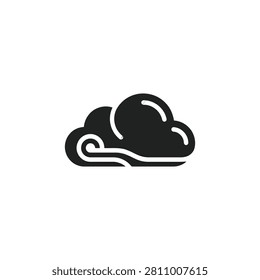A simple black cloud icon design