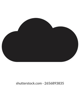 Simple Black Cloud Illustration  eps 10