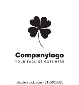 simple black clover for nature logo design