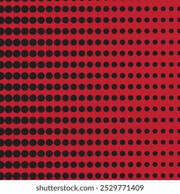  Patrón de mezcla de semitono de lunares de color negro simple sobre fondo de color rojo.