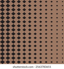 simple black colour rhombus halftone pattern on peach colour background