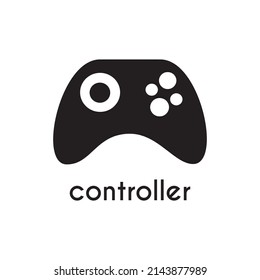 simple black controller icon, joystick icon