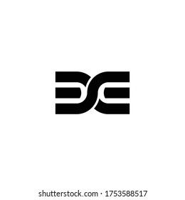 simple black creative infinity letter e e logo design vector