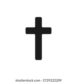 Uma simples cruz preta sobre um fundo branco