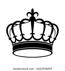 design de ícone de coroa preta simples