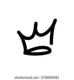 Simple black crown icon on white background, Frame 60 reference