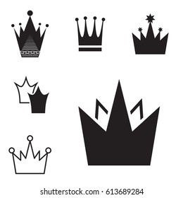 Red Crown Wing Text Win Isolated Stock Illustration Royalty Free - simple black crown icon set isolated on white background