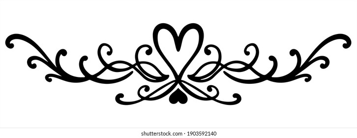 Vintage Decorative Calligraphic Borders Template Signage Stock Vector ...