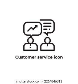 simple black customer service flat design icon template