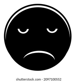 Simple black and cute emoticons vector illustration 