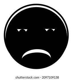 Simple black and cute emoticons vector illustration 