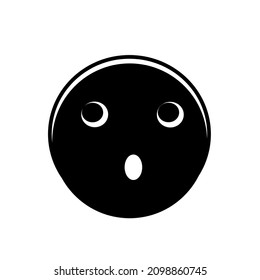 Ilustración vectorial simple de emoticonos negros y lindos 