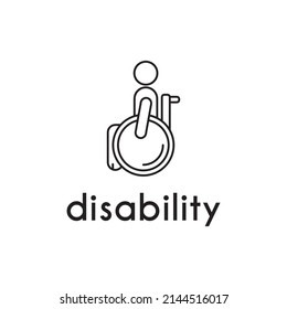 simple black disability icon design