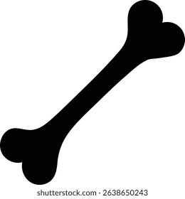 Simple Black Dog Bone Graphic – Silhouette Pet Design Element