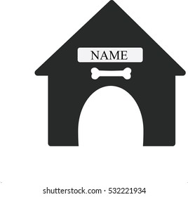 Simple black dog house