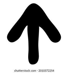 Simple black doodle arrow hand drawn vector