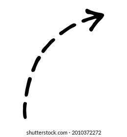 Simple black doodle arrow hand drawn vector