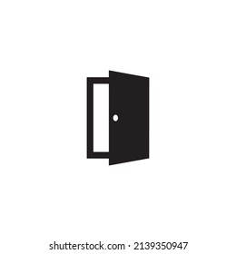 simple black door icon design