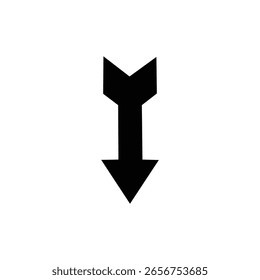 Simple Black Down Arrow Icon