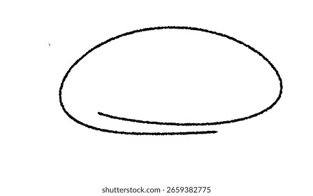 Simple black drawing representing an abstract shape, versatile in design