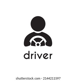 Simple Black Driver Icon Design