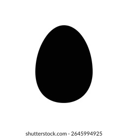 Simple black egg vector icon design