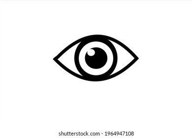 simple black eye design, isolated on white background 