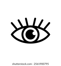  simple black eye symbol vector