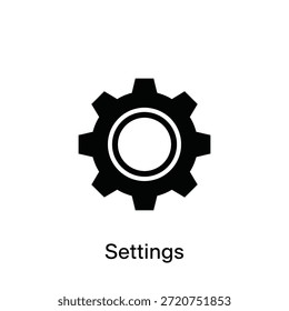 Icono simple relleno en negro que representa las preferencias de configuración Herramientas o Configuraciones de maquinaria Elemento esencial para la gestión de la interfaz de usuario del software Menú