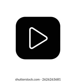 Icono de juego relleno negro simple dentro de un cuadrado redondeado