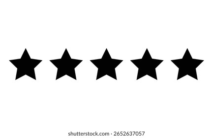 simple black five star design.