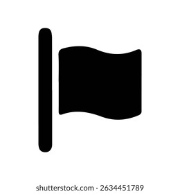 Ícone Simples De Sinalizador Preto Isolado No Plano De Fundo Branco Para Vários Usos
