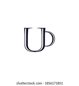 Simple black flat glass icon logo