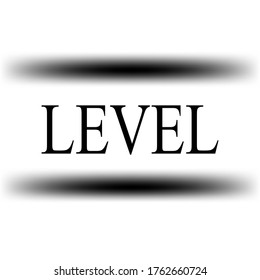 Simple nivel de letras plano negro.