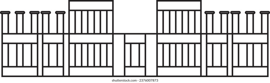 Simple black flat outline drawing of the Spanish historical landmark monument of the ROMAN THEATRE OF MÉRIDA (TEATRO ROMANO DE MÉRIDA), MERIDA