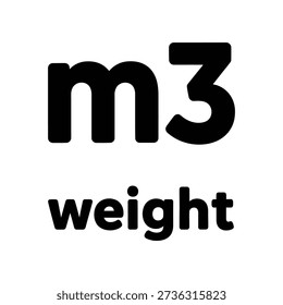Simple black font text 'm3 weight' on a plain white background