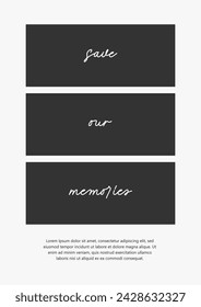 Simple black frame photo design