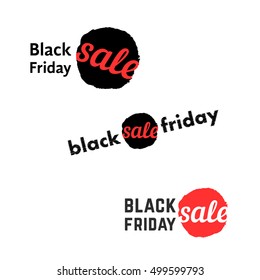 simple black friday sale logo. concept of title, ink spot or stain. Rretail advert, commercial invitations, annual action. flat style trend modern brand graphic retro design on white background